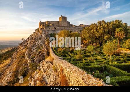 Mittelalterliche Burg in Marvao, Alentejo, Portugal Stockfoto