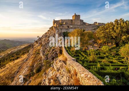 Mittelalterliche Burg in Marvao, Alentejo, Portugal Stockfoto