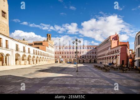 Plaza Alta Platz in der Altstadt von Badajoz, Extremadura, Spanien, Europa Stockfoto