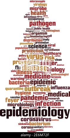 Epidemiologie Wort Cloud Konzept. Collage aus Worten über Epidemiologie. Vektorgrafik Stock Vektor