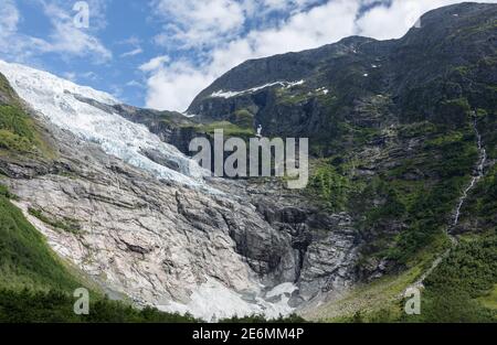 Atemberaubender Boyabreen-Gletscher im Jostedalsbreen-Nationalpark in Norwegen Stockfoto