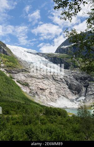 Atemberaubender Boyabreen-Gletscher im Jostedalsbreen-Nationalpark in Norwegen Stockfoto