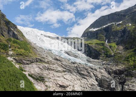 Atemberaubender Boyabreen-Gletscher im Jostedalsbreen-Nationalpark in Norwegen Stockfoto