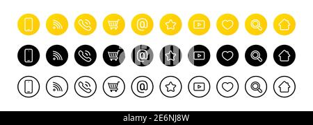 Symbol für Kommunikationsleitung. Web-Symbol. Symbol für soziales Netzwerk festgelegt. Vektor EPS 10 Stock Vektor