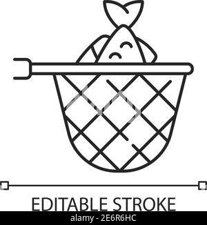 Lineares Landing-Net-Symbol Stock Vektor