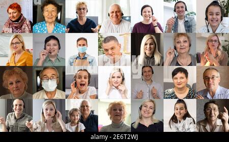 Porträts von lächelnden Menschen Stockfoto