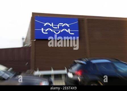 LUND, SWEDEN-28 OCTOBER 2019:Alfa Laval, Hauptsitz in Gunnesbo, Lund. Stockfoto