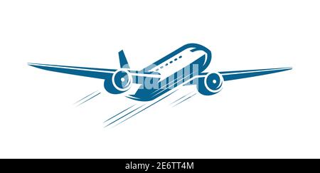 Flugzeug fliegen Symbol. Airline, Reise Symbol Vektor-Illustration Stock Vektor