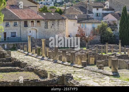 Frankreich, Vaucluse, Vaison-la-Romaine, gallo-römische archäologische Stätte von La Villasse Stockfoto