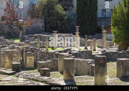 Frankreich, Vaucluse, Vaison-la-Romaine, gallo-römische archäologische Stätte von La Villasse Stockfoto