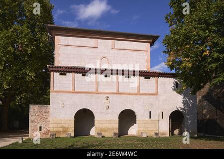 Frankreich, Gard, Saint Jean du Gard, Maison Rouge, Museum der Cevennes-Täler, die erste industrielle Seidenmühle in Frankreich Stockfoto