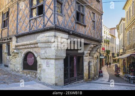 Frankreich, Gers, auch, auf der GR 653, Weg von Arles oder Via Tolosana in Richtung Santiago de Compostela, 15. Jahrhundert Fedel Haus Stockfoto