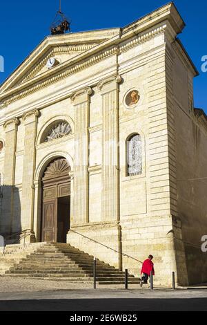 Frankreich, Gers, auch, auf der GR 653, Weg von Arles oder Via Tolosana in Richtung Santiago de Compostela, neo-romanische Kirche Saint-Orens Stockfoto