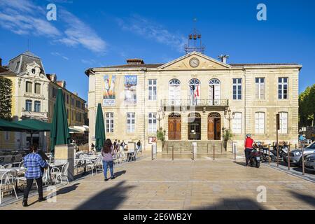 Frankreich, Gers, auch, auf der GR 653, Weg von Arles oder Via Tolosana in Richtung Santiago de Compostela, das Rathaus, Liberation Square Stockfoto