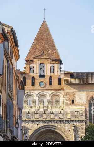 Frankreich, Tarn-et-Garonne, Moissac an der Via Podiensis, einer der Pilgerwege nach Santiago de Compostela oder GR 65, Abtei Saint-Pierre de Moissac (UNESCO-Weltkulturerbe) Stockfoto