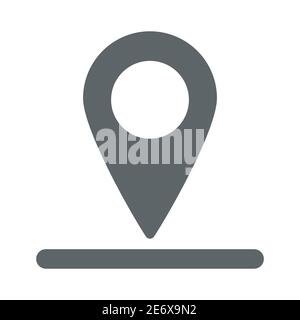 Lage des Golflochs auf der Karte solide Symbol, Golf-Konzept, Golf Position Zeichen auf weißem Hintergrund, Pin-Golf-Logo Symbol in Glyph-Stil für mobile Konzept Stock Vektor