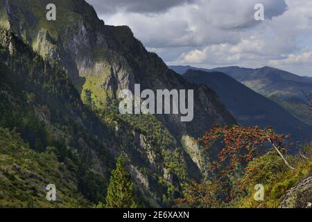 Frankreich, Ariege, Couserans Region, Mont Valier Trek, Riberot Valley Stockfoto