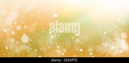 Weiche farbige abstrakte Sommer oder Herbst Hintergrund. Bokeh auf einem gelben unscharfen Hintergrund. Stockfoto