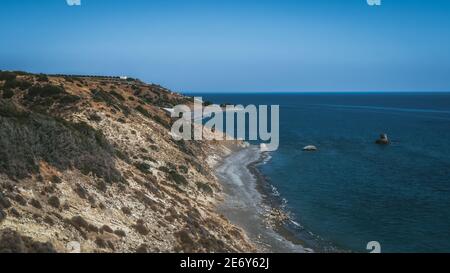Küstenlandschaft des libyschen Meeres in Keratokampos, Kreta Stockfoto