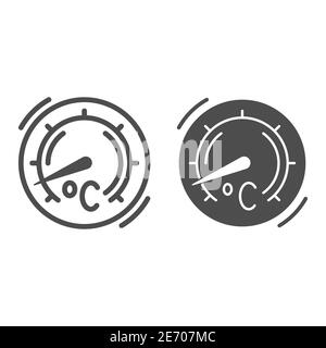Thermometer zum Grillen solide Symbol, bbq-Konzept, Runde Küche Thermometer  Zeichen auf weißem Hintergrund, Temperaturanzeige für Grill Symbol in  Glyph-Stil Stock-Vektorgrafik - Alamy