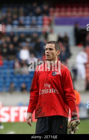 PSG-Torwart Mickael Landreau während des französischen Pokals, Paris-Saint-Germain gegen Gueugnon im Parc des Princes Stadium in Paris, Frankreich am 21. Januar 2007. Paris Saint-Germain gewann 1:0. Foto von Mehdi Taamallah/Cameleon/ABACAPRESS.COM Stockfoto