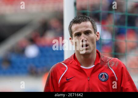 PSG-Torwart Mickael Landreau während des französischen Pokals, Paris-Saint-Germain gegen Gueugnon im Parc des Princes Stadium in Paris, Frankreich am 21. Januar 2007. Paris Saint-Germain gewann 1:0. Foto von Mehdi Taamallah/Cameleon/ABACAPRESS.COM Stockfoto