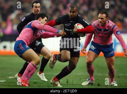 Maleli Kunavore von Stade Toulousain im Einsatz während der französischen Top 14 Rugby Championship, Stade Francais gegen Stade Toulousain im Stadion von Frankreich in Saint Denis, in der Nähe von Paris, Frankreich am 27. Januar 2007. Stade Francais gewann 22-20. Foto von Gouhier-Guibbaud/Cameleon/ABACAPRESS.COM Stockfoto