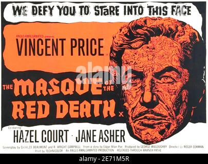 DIE MASKE DES ROTEN TODES 1964 Anglo-Amalgamated Film mit Vincent Price Stockfoto