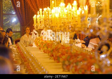 Marie Laure de Villepin nimmt am 29. Januar 2007 an einem Staatsessen im Elysée-Palast in Paris Teil. Der aserbaidschanische Präsident und seine Frau sind auf einem 3-tägigen Staatsbesuch in Frankreich. Foto von Ammar Abd Rabbo/ABACAPRESS.COM. Stockfoto