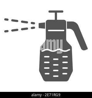 Gartensprüher solide Ikone, Garten-und Gartenkonzept, Pulverisierer Zeichen auf weißem Hintergrund, Sprühflasche Symbol in Glyph-Stil für mobile Konzept und Stock Vektor