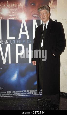 US-Regisseur David Lynch besucht am 05. Februar 2007 die Premiere von Inland Empire im Max Linder Theater in Paris. Foto von Giancarlo Gorassini/ABACAPRESS.COM Stockfoto