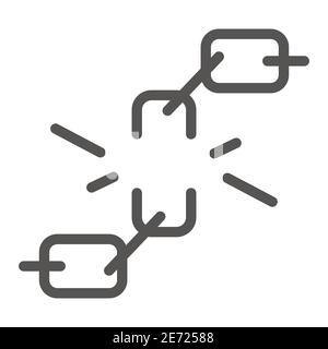 Breaking Chain Symbol Linie Symbol, Black Lives Materie Konzept, Anti-Rassismus und afrikanischen Befreiungstag Zeichen auf weißem Hintergrund, gebrochene Ketten Link-Symbol Stock Vektor