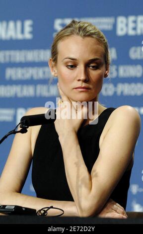 Die deutsche Schauspielerin Diane Kruger hält am 11. Februar 2007 eine Pressekonferenz für den Film 'Auf Wiedersehen Bafana' bei den 57. Internationalen Filmfestspielen 'Berlinale' in Berlin. Foto von Christophe Guibbaud/ABACAPRESS.COM Stockfoto