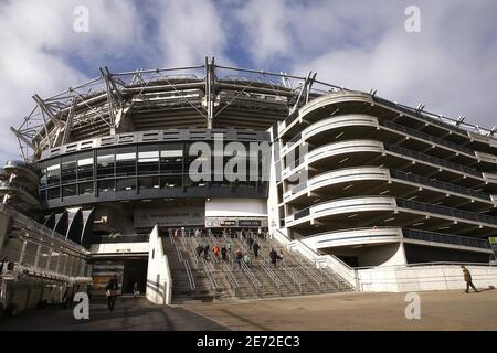 Blick auf Croke Park während des RBS 6 Nations Spiels, Irland gegen Frankreich im Croke Park in Dublin, Irland am 11. Februar 2007. Frankreich gewann 20-17. Foto von Christian Liewig/ABACAPRESS.COM Stockfoto