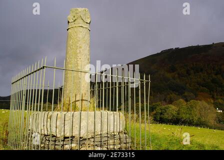 Elisegs-Säule, Llangollen, Nordwales, Stockfoto