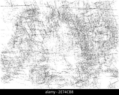 Oberflächen mit einem twisted Chain. Schwarz und Grau distress overlay Hintergrund. Grunge halftone Hintergrund. Halbtonpunkte Textur. Stockfoto