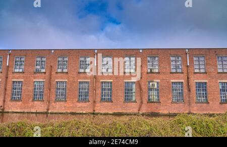 Industriemühle am Rochdale Kanal Stockfoto