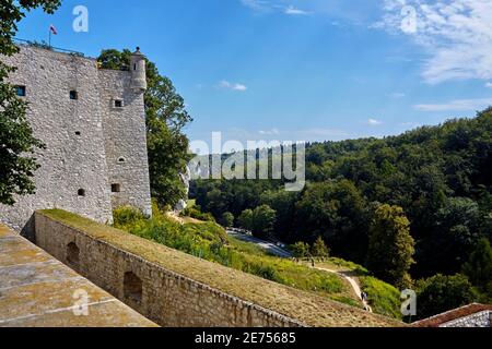 Pieskowa Skala, Polen - 16. August 2020. Schloss Pieskowa Skala. Stockfoto