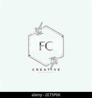 FC Beauty Vektor Initial Logo Art, Handschrift Logo der ersten Signatur, Hochzeit, Mode, Schmuck, Boutique, Blumen und botanische mit kreativen temp Stock Vektor