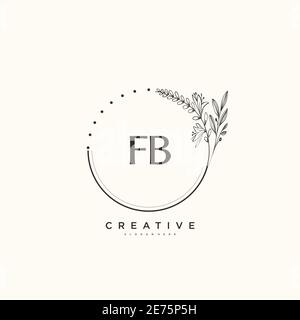 FB Beauty Vektor Initial Logo Art, Handschrift Logo der ersten Unterschrift, Hochzeit, Mode, Schmuck, Boutique, Blumen und botanische mit kreativen temp Stock Vektor