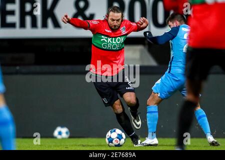 NIJMEGEN, NIEDERLANDE - JANUAR 29: Edgar Barreto von NEC während des niederländischen Keukenkampioendivisie-Spiels zwischen NEC und FC Utrecht U23 bei De Goffert Sta Stockfoto