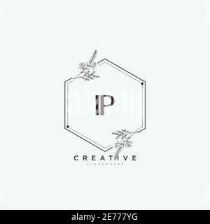 IP Beauty Vektor Initial Logo Art, Handschrift Logo der ersten Unterschrift, Hochzeit, Mode, Schmuck, Boutique, Blumen und botanische mit kreativen temp Stock Vektor