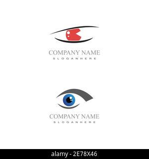 Branding Identität Corporate Eye Care Vektor-Logo-design Stock Vektor