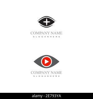 Branding Identität Corporate Eye Care Vektor-Logo-design Stock Vektor