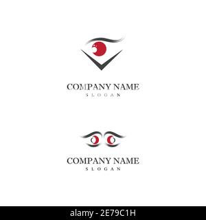 Branding Identität Corporate Eye Care Vektor-Logo-design Stock Vektor