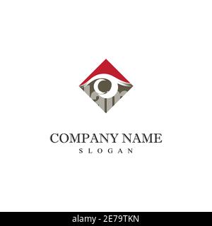 Branding Identität Corporate Eye Care Vektor-Logo-design Stock Vektor