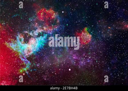 Galaxie, Kosmos, Physikalische Kosmologie, Science Fiction Wallpaper.Schönheit des Universums. Von der NASA eingerichtete Elemente. Stockfoto