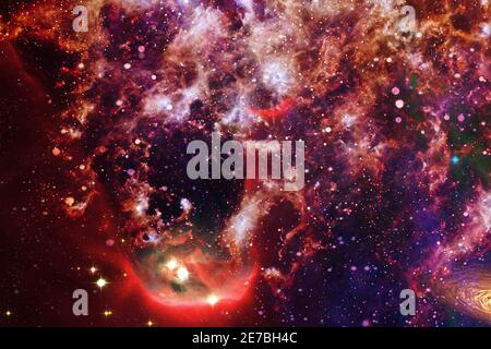 Galaxie, Kosmos, Physikalische Kosmologie, Science Fiction Wallpaper.Schönheit des Universums. Von der NASA eingerichtete Elemente. Stockfoto