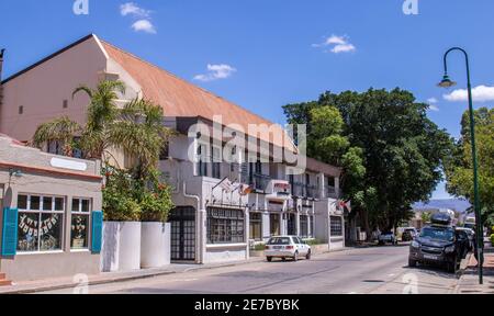 Clanwilliam, Südafrika - das Wahrzeichen von Clanwilliam Hotel im zentralen geschäftsviertel der Stadt Stockfoto