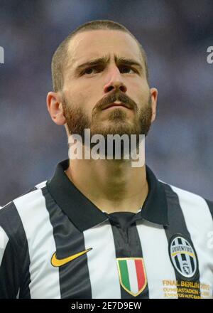 BERLIN, DEUTSCHLAND - 6. JUNI 2015: Leonardo Bonucci im Rahmen des UEFA Champions League Finales 2014/15 zwischen Juventus Torino und FC Barcelona im Olympiastadion. Stockfoto